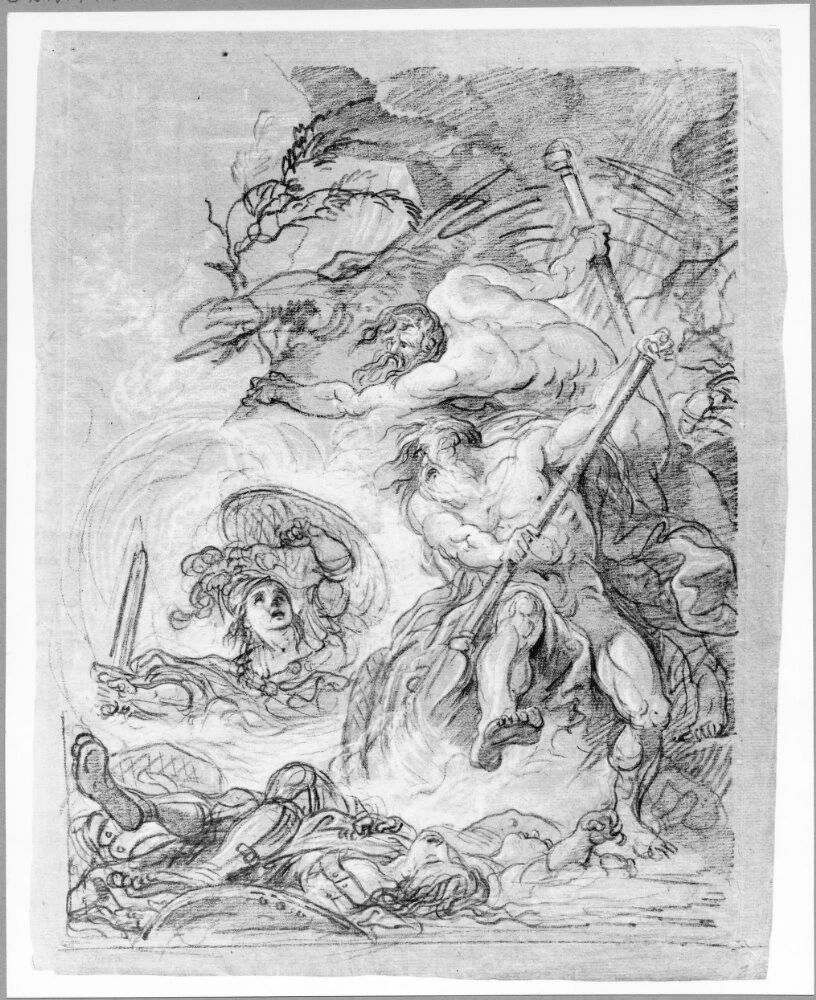 Achille spinge i suoi nemici nel fiume Scamandro - Nationalmuseum, Stoccolma